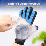 Right Hand Pet Grooming Kit for Dog Cat Rabbit Fur 2 Sided Grooming Brush Bath Cleaning Glove De-Shedding De-Matting Pet Hair