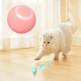 Electric Cat Ball Toys Automatic Rolling Smart Cat Toys for Cats Training Self-Moving Kitten Toys for Indoor Interactive Playing